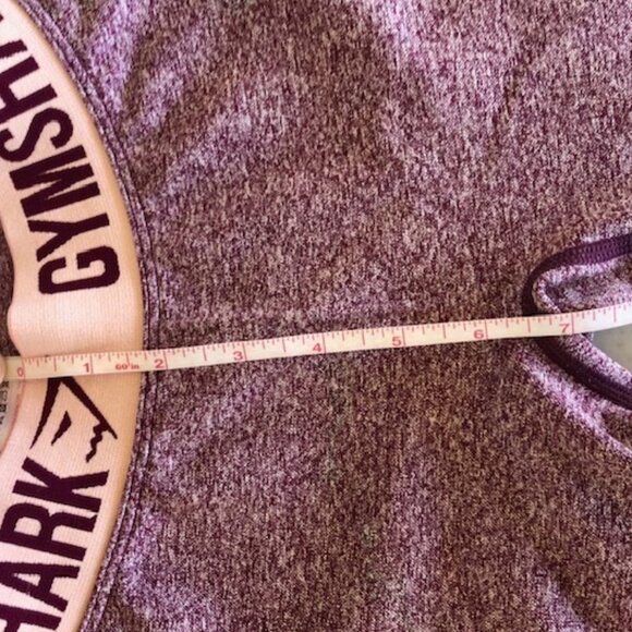 GYMSHARK Leggings Womens Flex Low Rise Waist Spellout Claret Marl Purple… - Picture 17 of 17